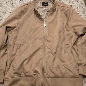 super soft porter and ash Tan suede bomber jacket...